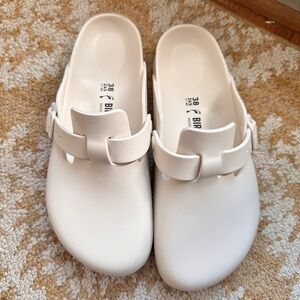 Birkenstock Women's Cream Mules Boston 38